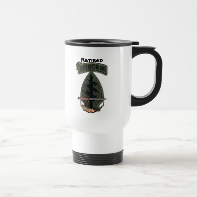 Taza De Viaje Parche de boinas verdes de fuerzas especiales reti (Derecha)