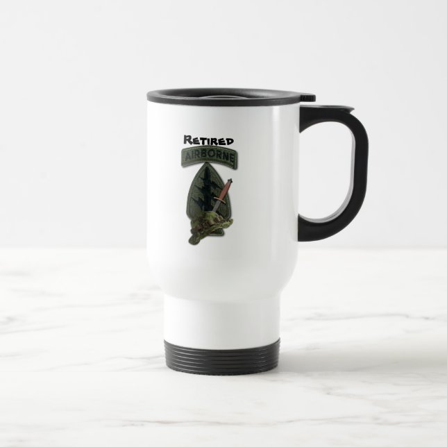 Taza De Viaje Parche de boinas verdes de fuerzas especiales reti (Derecha)