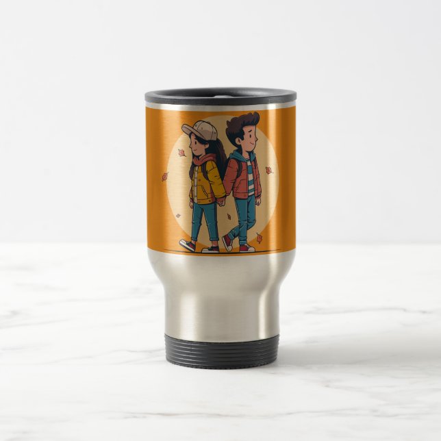 Taza De Viaje Pareja de manos cogiendo la mano caminando juntos  (Centro)
