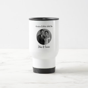 Taza De Viaje Pareja Personalizada – La Aventura Es Mejor Contig