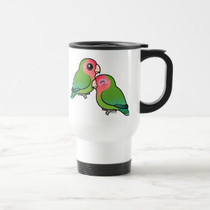 Taza De Viaje pares adorables Melocotón-hechos frente del