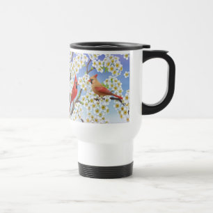 Taza De Viaje Pares cardinales en taza del viaje del árbol