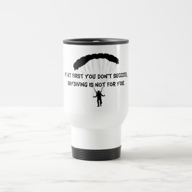 Taza De Viaje Paro de viajes de Skydiving (Centro)