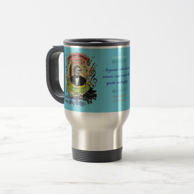 Taza De Viaje Parodia animal de Schubert del compositor del (Anverso izquierdo)