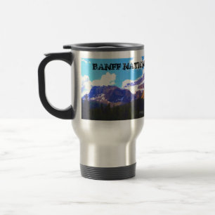 Taza De Viaje Parque nacional de Banff - acuarela del glaciar de