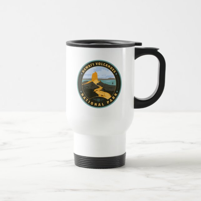 Taza De Viaje Parque nacional de los Volcanes de Hawái (Derecha)