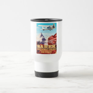 Taza De Viaje Parque Nacional Sarek Suecia cartel de viaje vinta