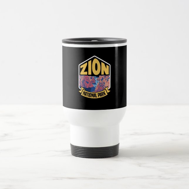 Taza De Viaje Parque nacional Zion, Retro de Utah (Centro)