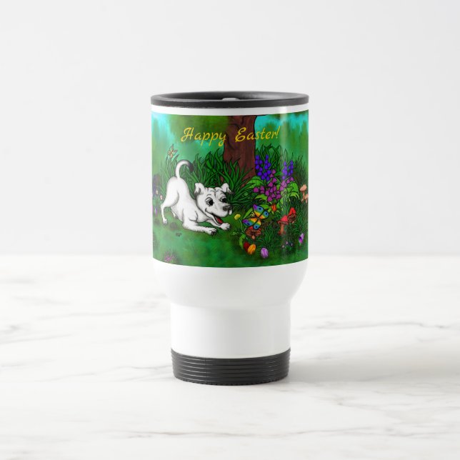 Taza De Viaje Pascua - Capo de cachorro y mariposa (Centro)