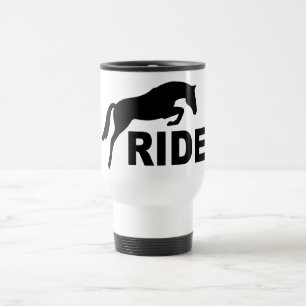 Taza De Viaje PASEO con el caballo de salto (negro)