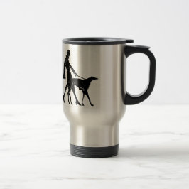 Taza De Viaje Paseo del Borzoi del art déco