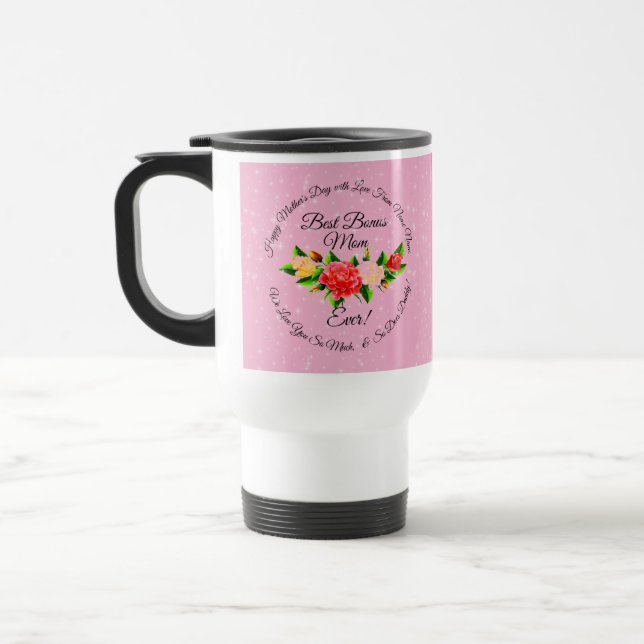 Taza De Viaje Paso Madre Bonus Mamá Día de la Madre (Izquierda)