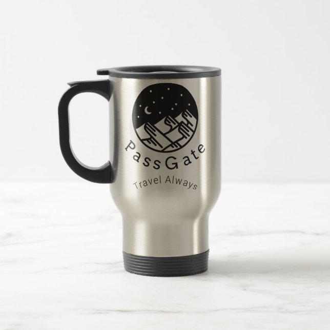 Taza De Viaje PassGate Steel Mug - Viajes siempre (Izquierda)