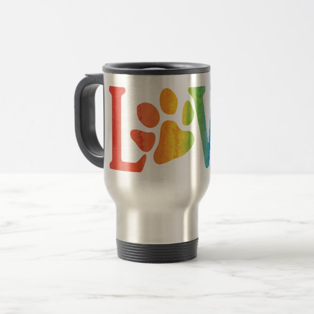 Taza De Viaje Pasta de amor arcoiris (Anverso izquierdo)