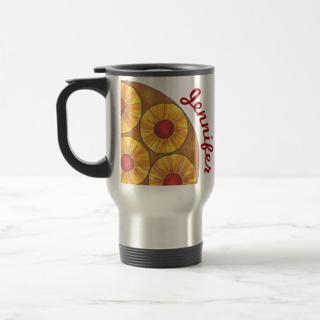 Taza De Viaje Pastel personalizado de piña al revés (Izquierda)