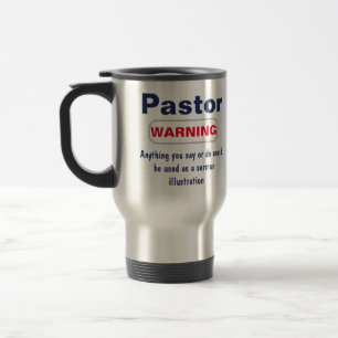 Taza De Viaje Pastor Advertencia Humorística de viaje