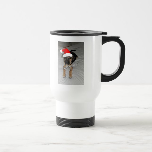 Taza De Viaje Pastor alemán Santa Hat (Derecha)