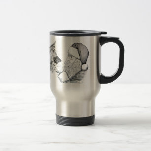 Taza De Viaje Pastor Alemán y Santa