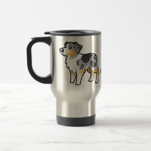 Taza De Viaje Pastor del australiano del dibujo animado