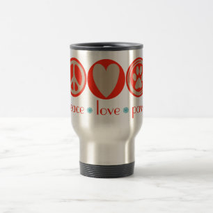 Taza De Viaje Patas del amor de la paz