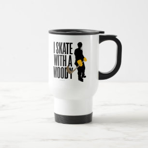 Taza De Viaje Patiné Con Una Leña (Hockey)