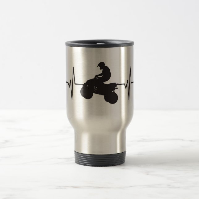 Taza De Viaje Patio campo a través de ATV - pulso del latido del (Centro)