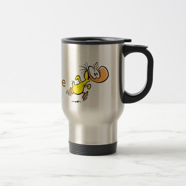 Taza De Viaje Pato del dibujo animado del humor del café (Derecha)