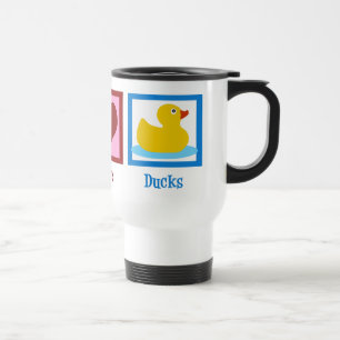 Taza De Viaje Patos del amor de la paz