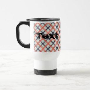Taza De Viaje Patrón abstracto de plaid sin soldadura