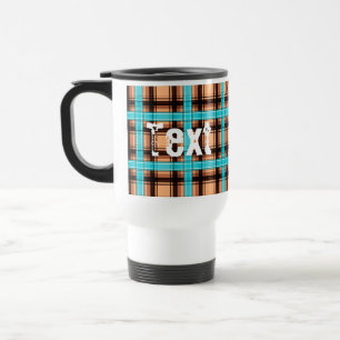 Taza De Viaje Patrón abstracto de platillos sin soldadura bl