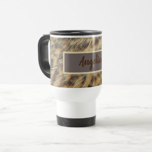 Taza De Viaje Patrón animal Foto Pájaros de oro marrón