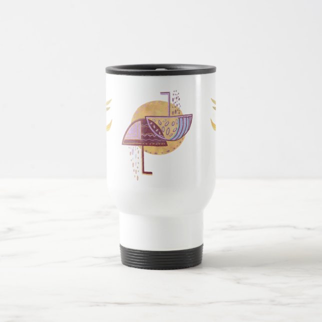 Taza De Viaje Patrón autmn de hongos (Centro)