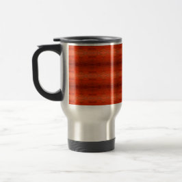 Taza De Viaje Patrón Azteca Naranja Rústico