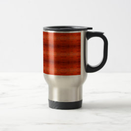 Taza De Viaje Patrón Azteca Naranja Rústico