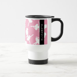 Taza De Viaje Patrón Ballerina, Chicas de ballet, baile, tu nomb