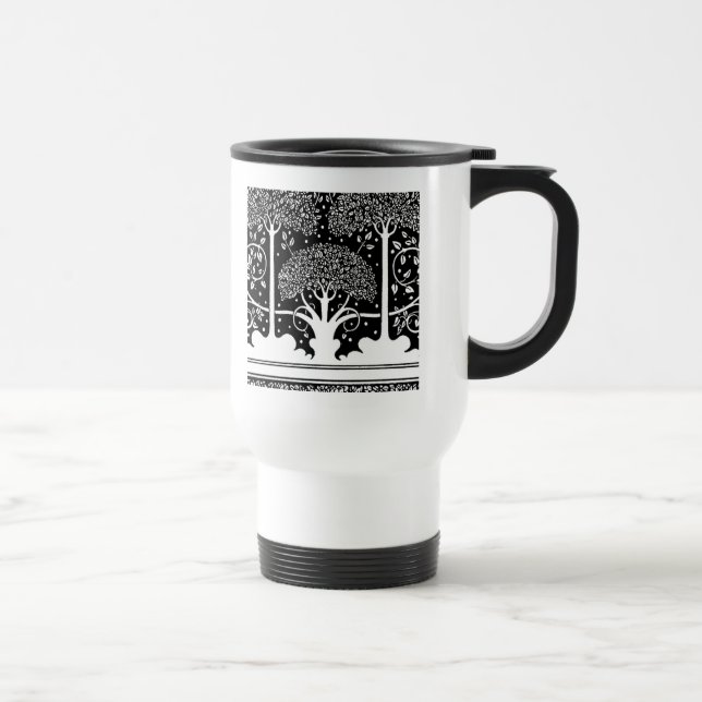 Taza De Viaje Patrón Beardsley de árbol Art Nouveau (Derecha)