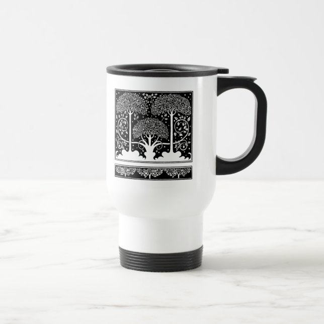 Taza De Viaje Patrón Beardsley de árbol Art Nouveau (Derecha)