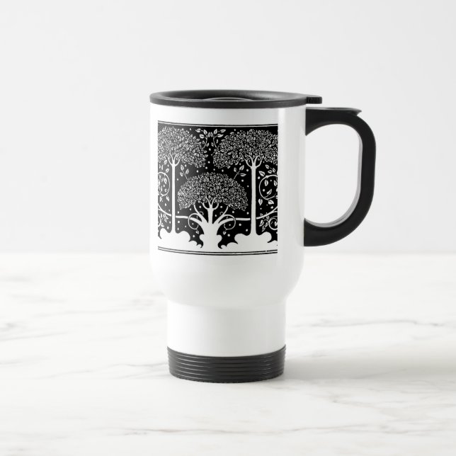 Taza De Viaje Patrón Beardsley de árbol Art Nouveau (Derecha)