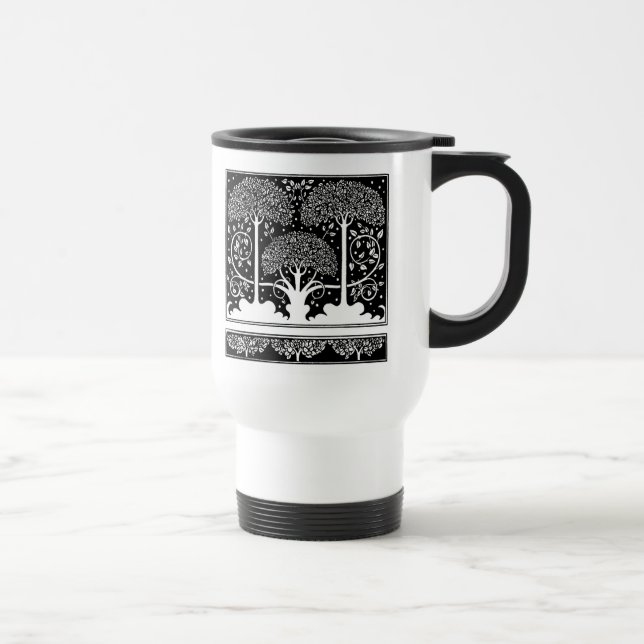 Taza De Viaje Patrón Beardsley de árbol Art Nouveau (Derecha)