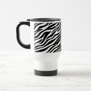 Taza De Viaje Patrón continuo de rayas de cebra Impresión de ani