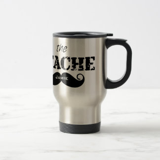 Taza De Viaje Patrón de bigote de cefalea