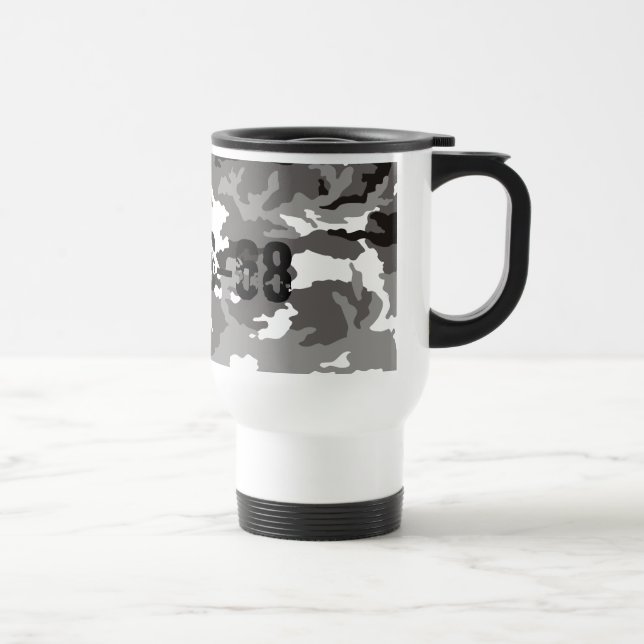 Taza De Viaje Patrón de camuflaje gris (Derecha)