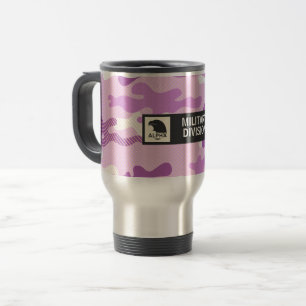 Taza De Viaje Patrón de camuflaje púrpura