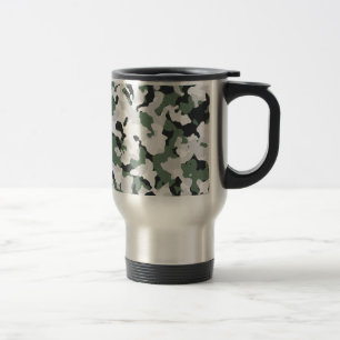 Taza De Viaje Patrón de camuflaje verde