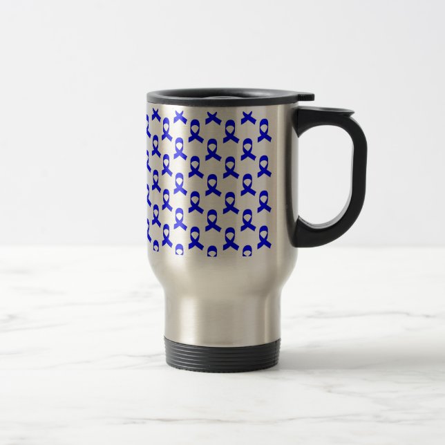 Taza De Viaje Patrón de cinta azul (Derecha)