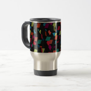 Taza De Viaje Patrón de cubo geométrico abstracto de moda