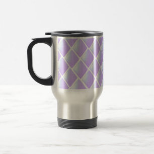 Taza De Viaje Patrón de diamante acolchado púrpura