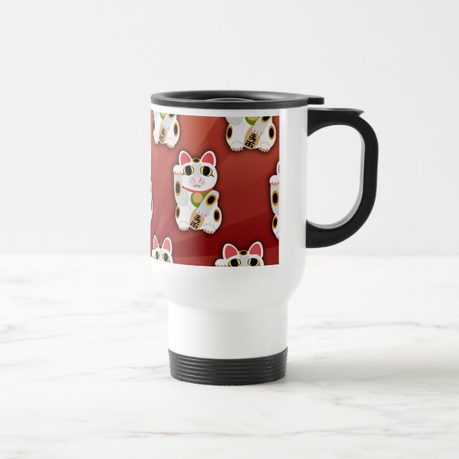 Taza De Viaje Patrón de diversión del Mascota de la fortuna del  (Derecha)