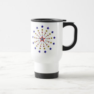 Taza De Viaje Patrón de estrellas patrióticas
