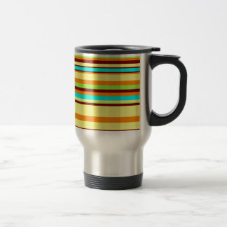 Taza De Viaje Patrón de franja de diseño personalizado colorido